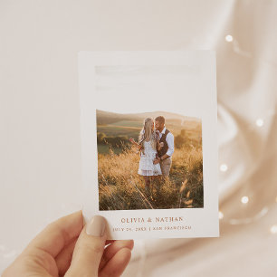 Carte Postale Faire-part Texte et photo simple et élégant   Boho Enregistre