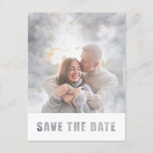 Carte Postale Faire-part Texte photo moderne superposer mariage Enregistrer
