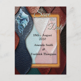 Carte Postale Faire-part Texture en cuir artistique