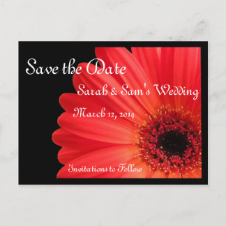 Carte Postale Faire-part Thème Gerbera Daisy Enregistrer la date