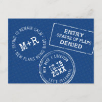 Timbre de passeport drôle pour mariage Changement
