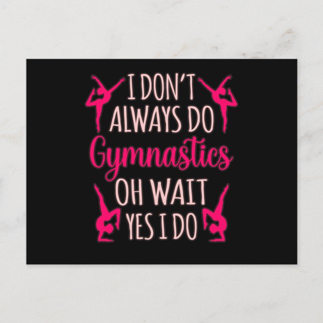 Carte Postale Faire-part Toujours Faire De La Gymnastique Gymnastique Sport (Devant)