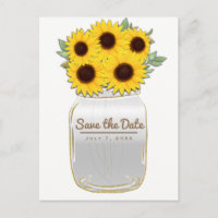 Tournesols dans un bocal Mason Rustique Chic Enreg