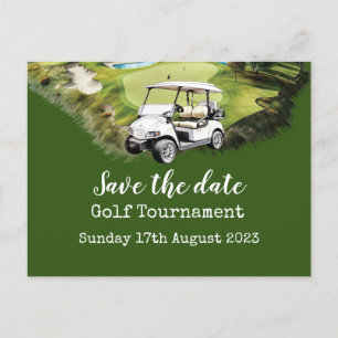 Carte Postale Faire-part Tournoi de golf à retenir  Golf Save the date 