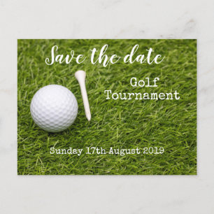 Carte Postale Faire-part Tournoi de golf d'avis de sauvegarde de golf