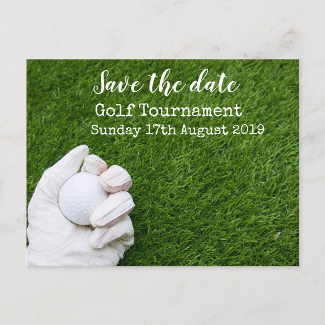 Carte Postale Faire-part Tournoi de golf Save the date (Devant)