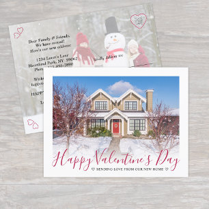 Carte Postale Faire-part Tout le texte Nouvelle adresse Saint-Valentin Phot