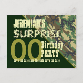 Carte Postale Faire-part Toute année Anniversaire surprenant Enregistrer la