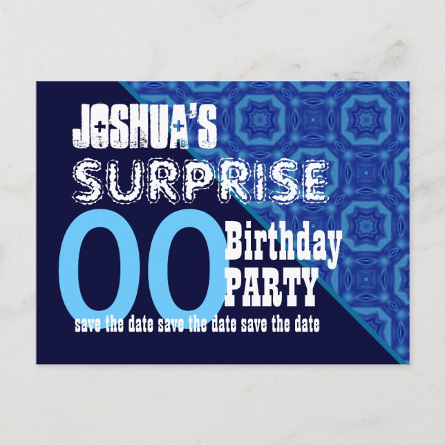 Carte Postale Faire-part Toute année Anniversaire surpris Enregistrer la da (Devant)