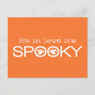 Carte Postale Faire-part Typographie éffrayante Halloween Enregistrer la da
