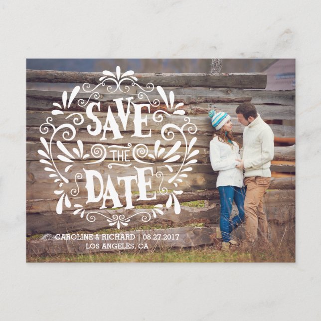CARTE POSTALE FAIRE-PART TYPOGRAPHIE MODERNE | CARTON D'INVITATION (Devant)