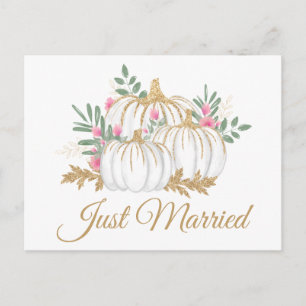 Carte Postale Faire-part Un Citrouille d'or rose qui vient de se marier Mar