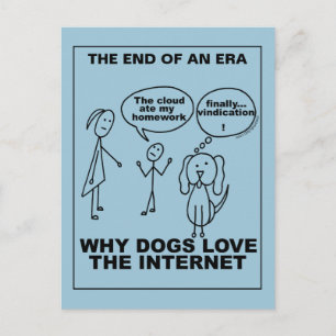 Carte Postale Faire-part Un Diplôme Pourquoi Les Chiens Aiment Internet Drô