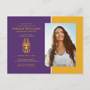 Carte Postale Faire-part Université d'Albany Chef de la mascotte Great Dane