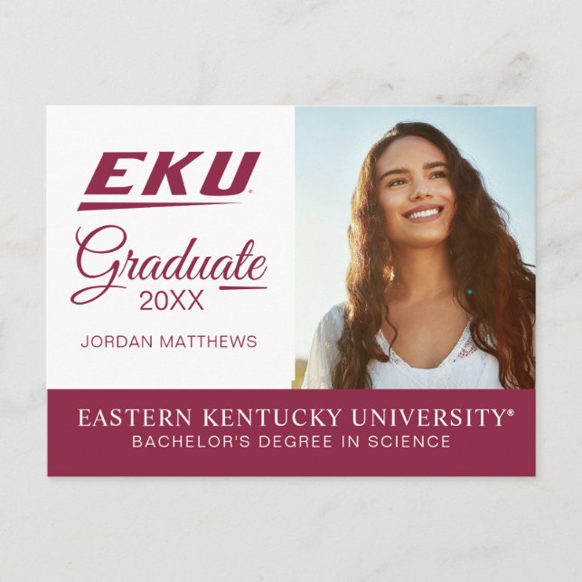 Carte Postale Faire-part Université du Kentucky oriental | EKU (Devant)