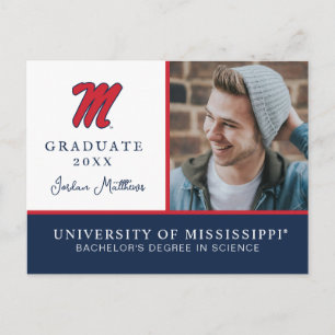 Carte Postale Faire-part Université du Mississippi Script M