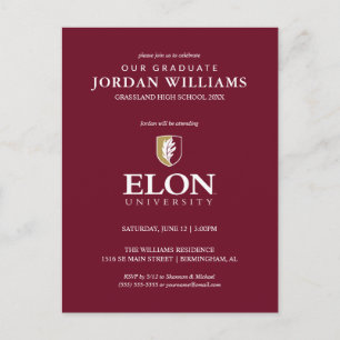 Carte Postale Faire-part Université Elon   Remise des diplômes