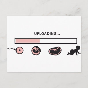 Carte Postale Faire-part uploing baby pregnant womant