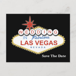 Carte Postale Faire-part vegas enregistrer l'annonce de la date