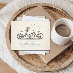 Carte Postale Faire-part Vélos Sauvent la Date