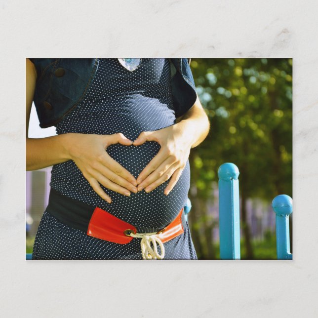 Carte Postale Faire-part Ventre de femme enceinte (Devant)