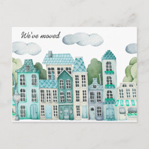 Carte Postale Faire-part Ville où nous avons déménagé - Nouvelle adresse po