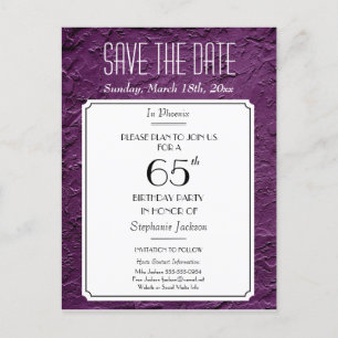 Carte Postale Faire-part Vins Faux Textured Party ou Reunion Enregistrer la