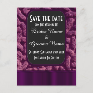 Carte Postale Faire-part Violet noeud celtique enregistrer la date