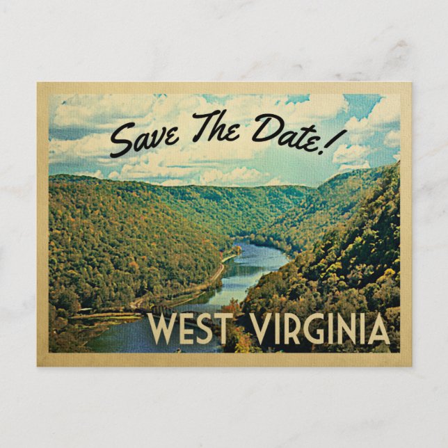 Carte Postale Faire-part Virginie Occidentale Sauvez La Date River Nature V (Devant)
