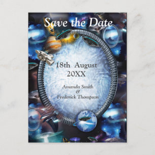 Carte Postale Faire-part Visiteurs de l'espace galactique