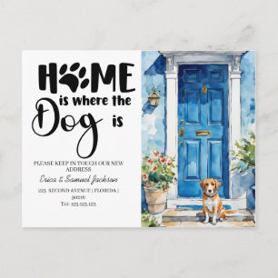 Carte Postale Faire-part votre animal de compagnie chien a déménagé ! annon