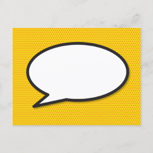 Carte Postale Faire-part Votre bulle de dialogue Message drôle rétro bande 
