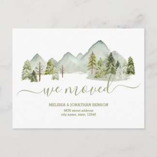 Carte Postale Faire-part We Moved New Home Address Announcement Postcard