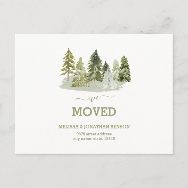 Carte Postale Faire-part We Moved New Home Address Announcement Postcard (Devant)