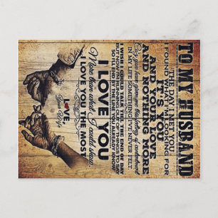 Carte Postale Faire-part Wife to my Husband Letter Lovely Venin