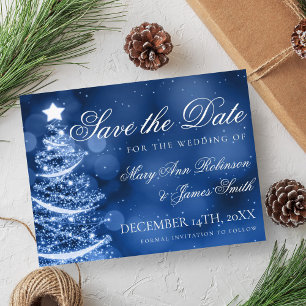 Carte Postale Faire-part Winter Wonderland Noël Mariage Enregistrer La Date