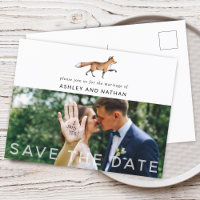 Woodland Fox Wedding Enregistrer La Date Photo