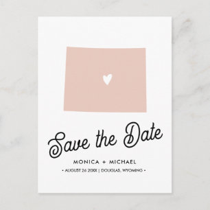 Carte Postale Faire-part WYOMING Destination Mariage N'IMPORTE QUELLE COULE