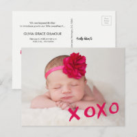 XOXO Valentine's Baby Girl Photo personnalisée éta