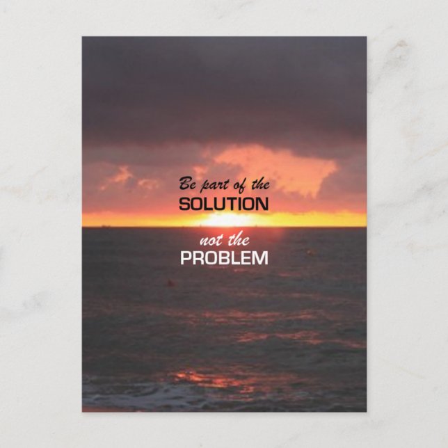 Carte Postale Faire partie de la solution (Devant)