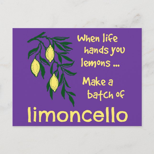 Carte Postale Faire un lot de liqueur Limoncello Lemon (Devant)