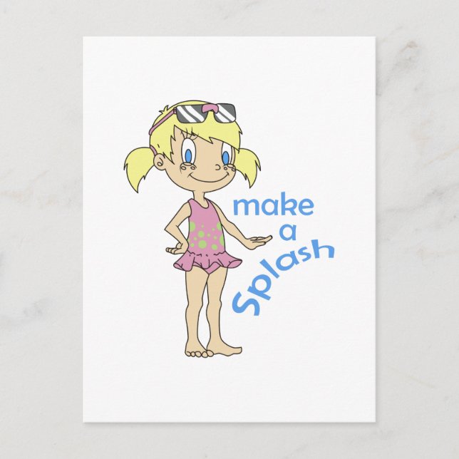 CARTE POSTALE FAIRE UN SPLASH (Devant)