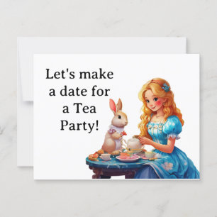 Carte Postale Faire une date pour une fête de thé