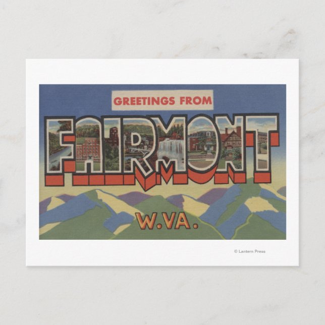 Carte Postale Fairmont, Virginie-Occidentale - Scènes de grandes (Devant)