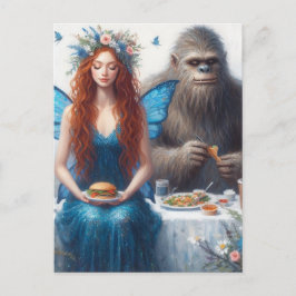 Carte Postale Fairy and Sasquatch Picnic