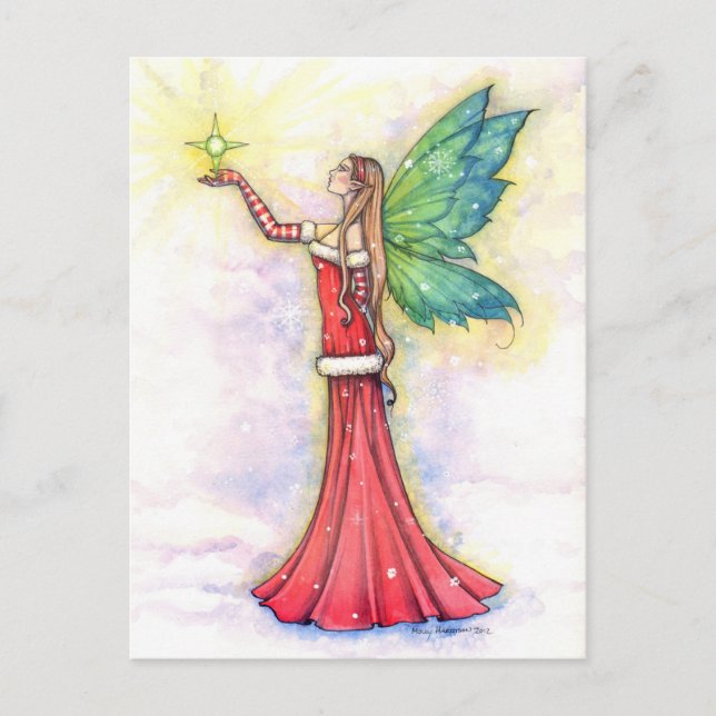 Carte postale Fairy Christmas par Molly Harrison (Devant)