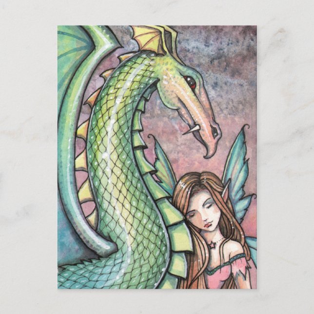 Carte postale Fairy Dragon par Molly Harrison (Devant)