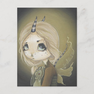 Carte postale Fairy Dragon vert
