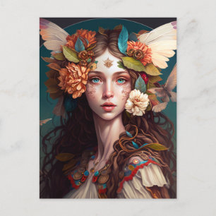 Carte postale Fairy Girl Imaginaire Art