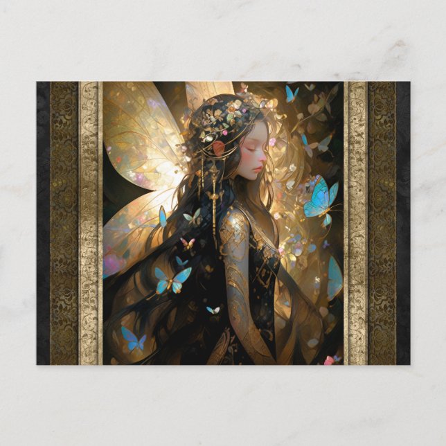 Carte Postale Fairy Girl'Imaginaire Art (Devant)